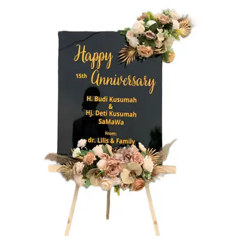 Papan Bunga Akrilik Memahak Teboq